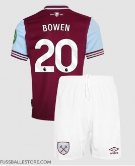 Günstige West Ham United Jarrod Bowen #20 Heimtrikotsatz Kinder 2024-25 Kurzarm (+ Kurze Hosen)